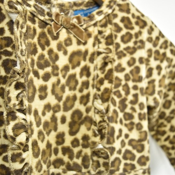 Animal print 2 piece velour outfit 6-9M - Picture 4 of 8
